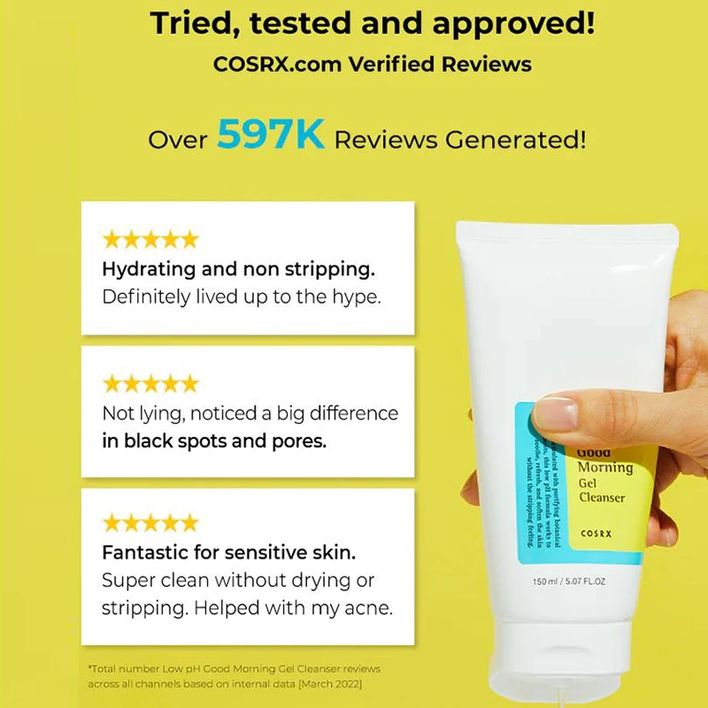 COSRX Low pH Good Morning Gel Cleanser 150ml Face Washing Moisturizing Skin Care Oil Control face wash