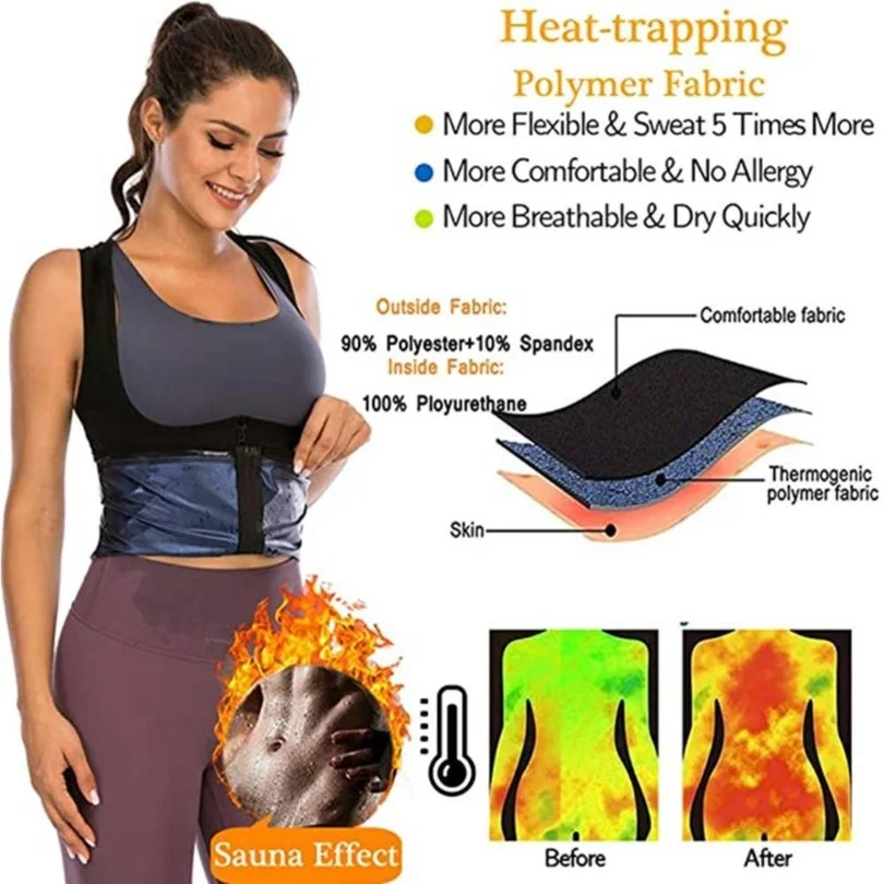 Sweat Sauna Vest Body Shapers Women Waist Trainer Slimming Tank Tops Shapewear Ladies Corset Female Fitness Workout Weight Loss