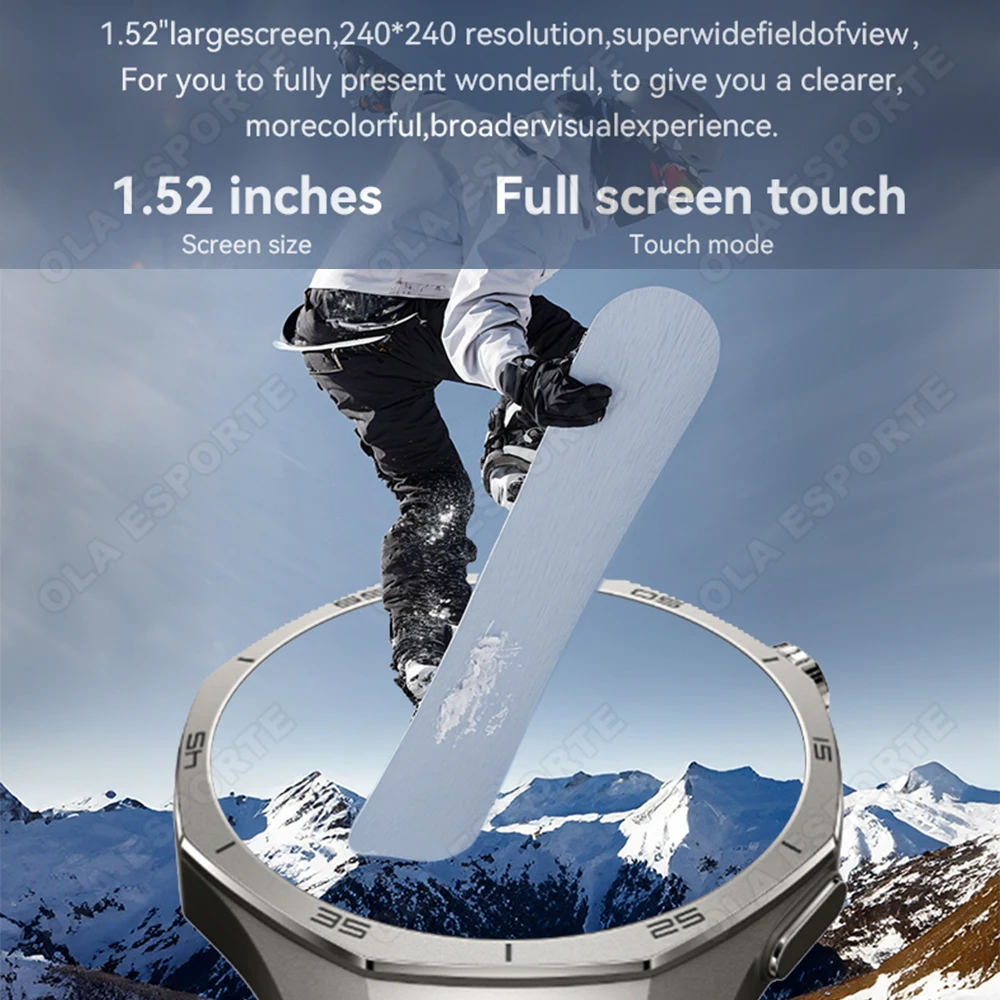Watch 5 Pro Smart Watch Men Bluetooth Call GPS Trajectory NFC 1.52" 360*360 AMOLED HD Screen Heart Rate Monitor SmartWatch HW12 2