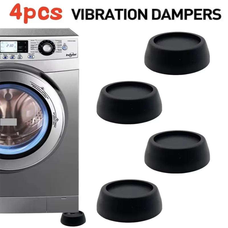 Washing Machine Anti Vibration Pads Rubber Feet Legs Mat Anti-vibration Pad Universal Noise-reducing Leg Base for Furniture 4Pcs washing machine pads furniture leg pads rubber pads anti vibration pads