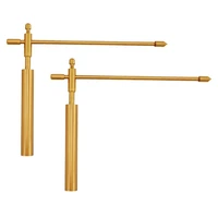 2Pcs Copper Dragon Seeking Dowsing Rod Outdoor Energy Water Witching Adjustable Detector Measuring Detachable Tool 1