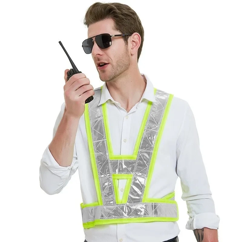 High Visibility Waterproof Vest Belt for Night Running and Cycling Safety Security light V-shaped Driving And Cycling Road