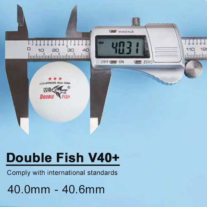 Ping Pong Balls Genuine DOUBLE FISH V40+ 3 Star 30Pcs Seamed ABS New Material ITTF Standard table tennis balls
