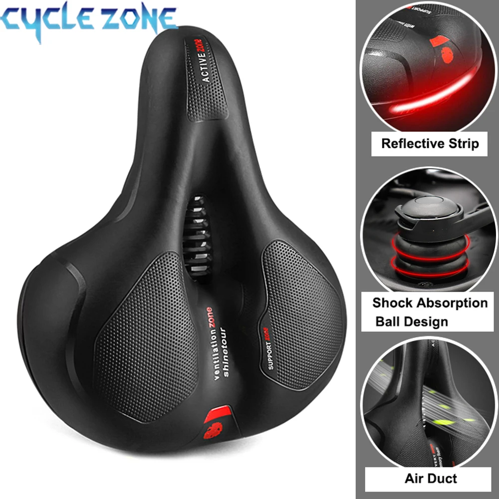 Bicycle Saddle Hollow Breathable Men Women MTB Road Shock Absorbing