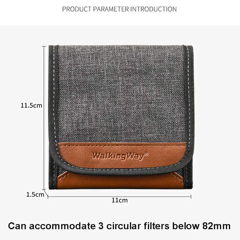 Bolsa de Filtro Impermeável para Lentes de Câmera Estojo de Filtro Fotografia 4982 mm Bolsos nd uv Cpl Suporte - Image 6