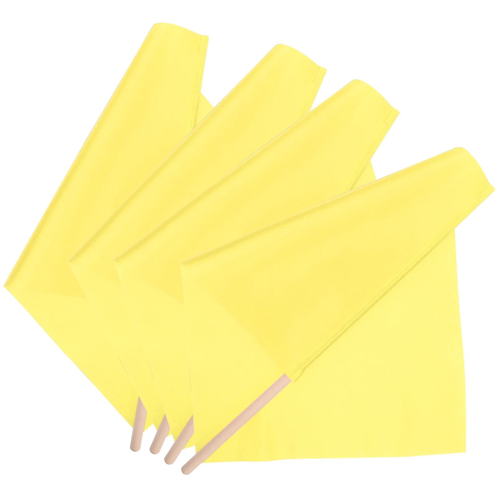 

4pcs Referee Flag Flags Race Conducting Flags Hand Flags Match Referee Flag