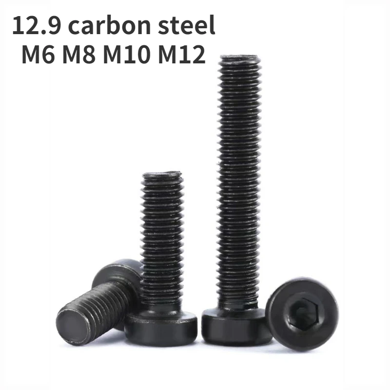 

10/20/50Pcs High Strength Hexagon Socket Screw Thin Head M6 M8 M10 M12 Cup Head Hexagon Screw Short Head Flat Head Bolt