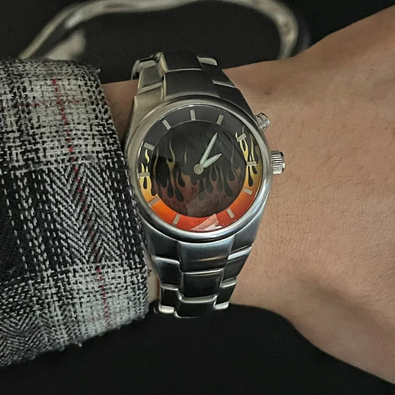 

Original Flame Watch Style Retro Watch Alien Advanced Instagram Same Small Design Men's Watch Women's Electronics