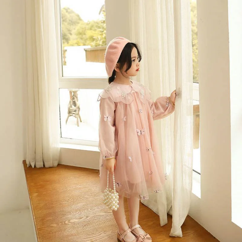 Girl Dress Kids Skirts Spring Autumn Cotton 2022 New Arrive Flower Girl Dress Party Evening Gown Beach Outdoor Children Clothing