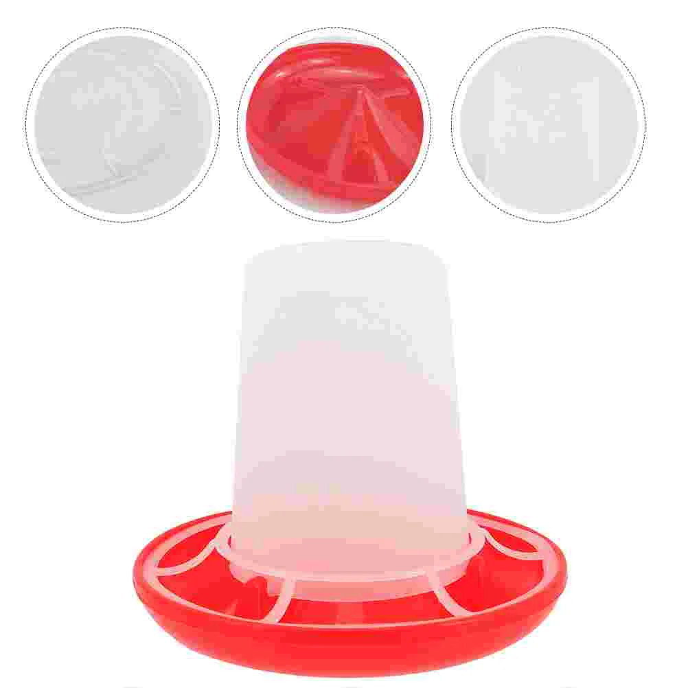 Chicky Poultry Feeder Container Automatic for Chicken Quail Feeding Food Groove Bowl Feeders Dispenser Trough