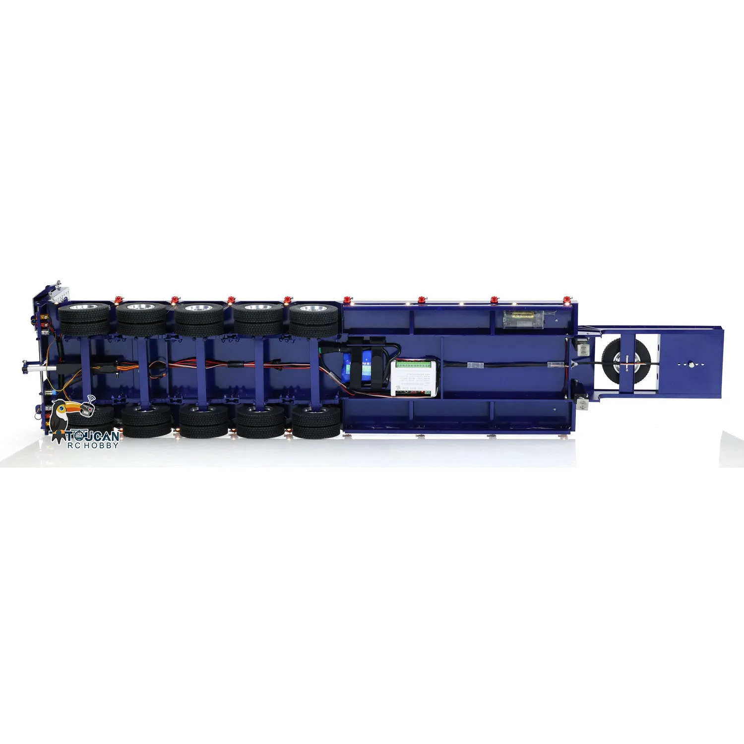 5-Axle Metal Semi Trailer Spare Parts for Toys TAMIYAYA 1/14 RC Tractor Truck Radio Control Dumper Vehicle Car Model TH24478 5