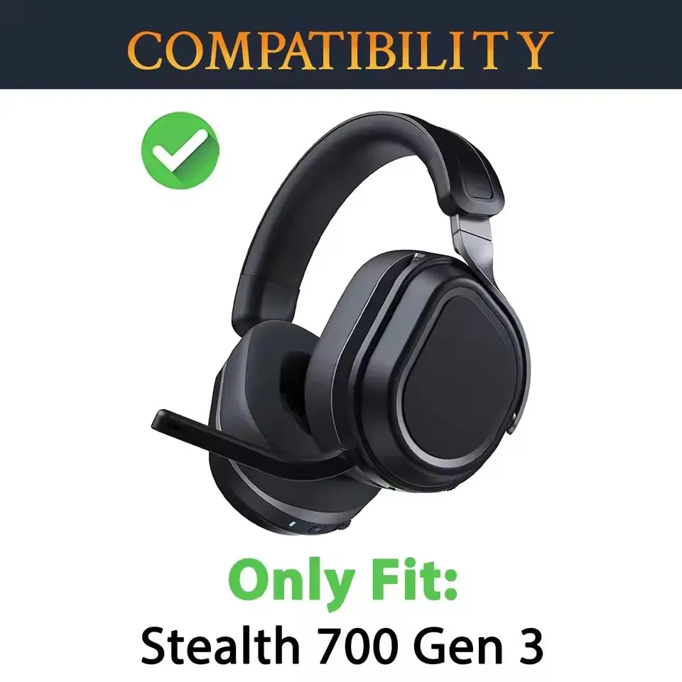 Cooling Gel Replacement Earpads for Turtle Beach Stealth 700 Gen 3 (700 Gen3) Wireless Gaming Headset with Noise Isolation Foam