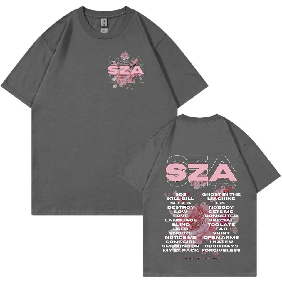 Rapper SZA SOS Australia Tour T Shirt Men Women Fashion Vintage