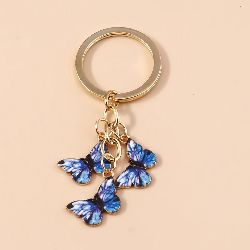 Cute Enamel Colorful Butterfly Keychain Women Girls Key Ring Pendant for Car Key Holder Handbag Charms DIY Jewelry Gifts - Image 5