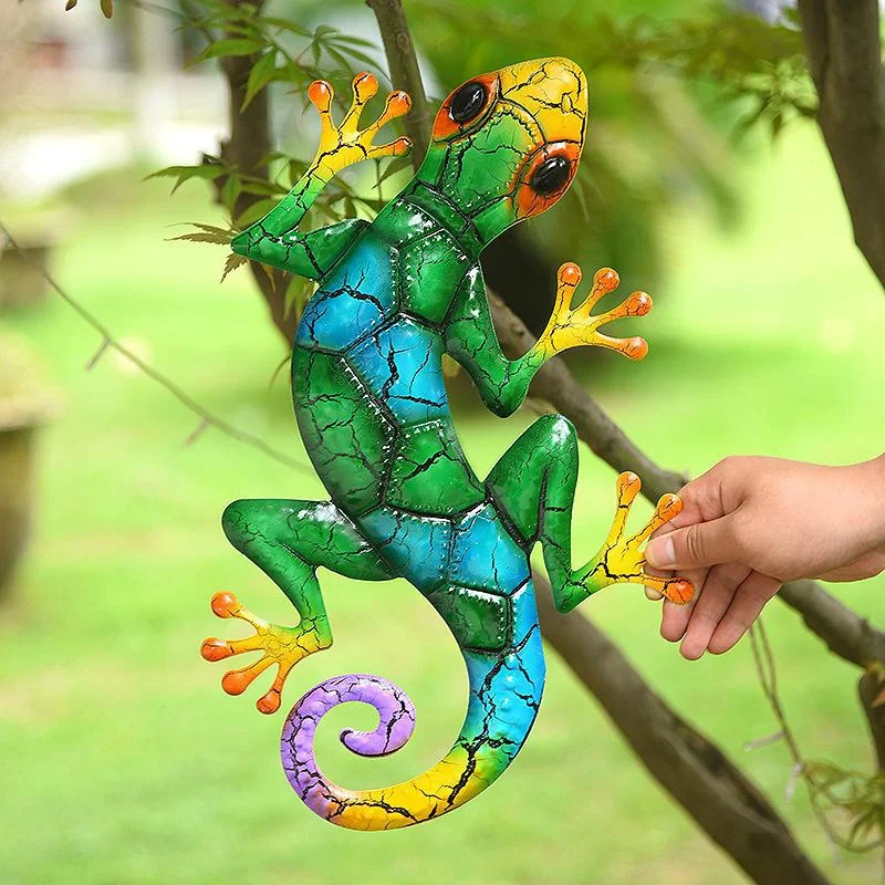 Metal Gecko Yard Garden Decoration 1