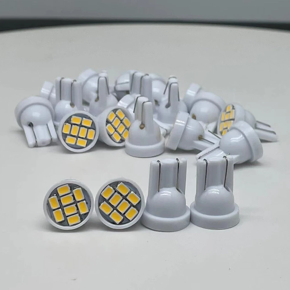 100PCS AC DC 6V T10 555 ؼ 8SMD 1206 3020 194 168 LED   Ŀн Ϸ  ڵ ü ׼