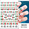 1Pcs Mexico USA Flag Nail Art Stickers American Independence Day National Mexican Butterfly Heart Flame Series Nail Decal Slider 6