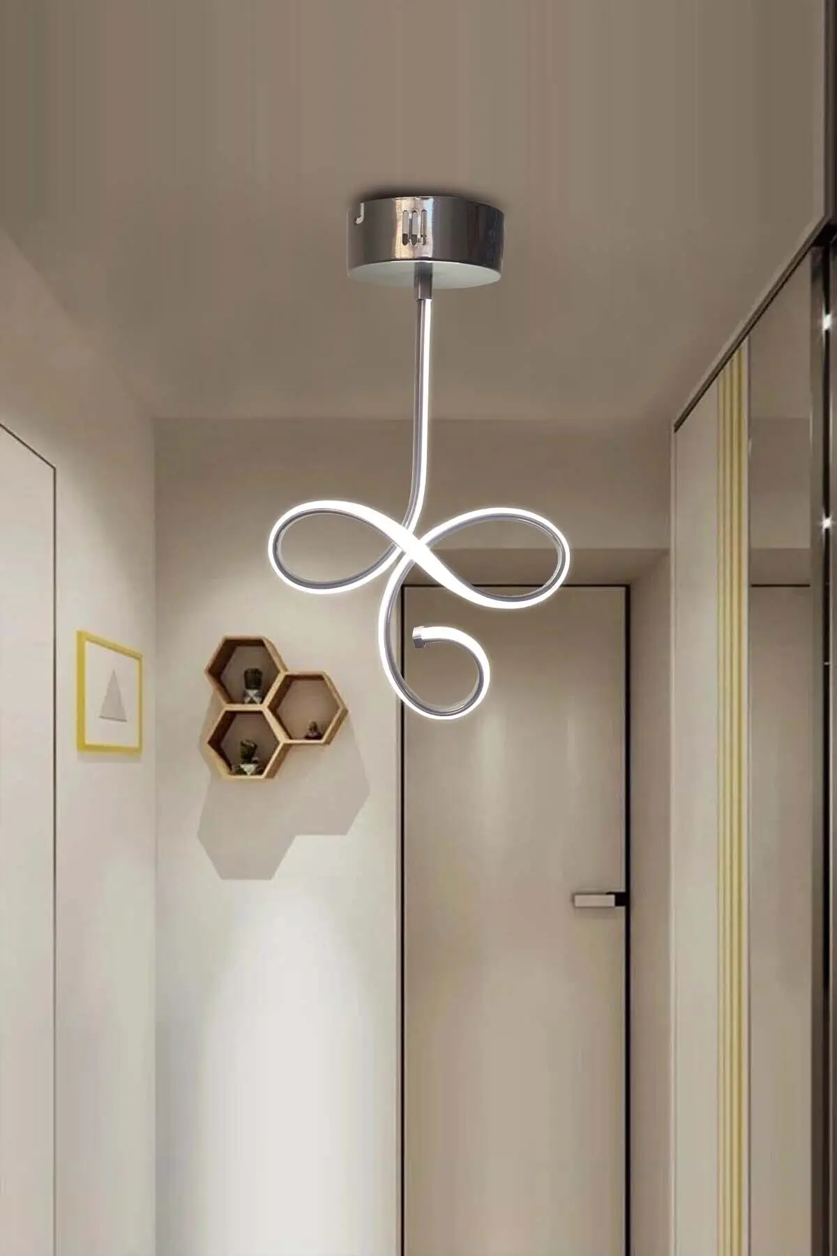 DOLBOVI chrome pendant Luxury light Led chandelier 1 year white light Led chandelier 1 year