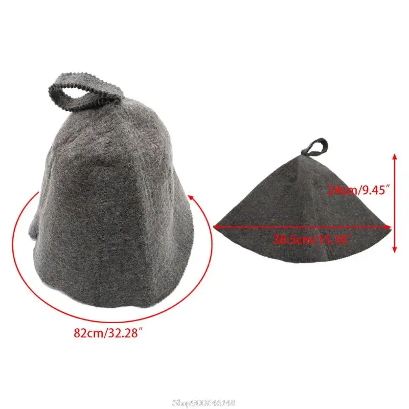 Wool Felt Sauna Hat Anti Heat Russian Banya For Bath House Head N23 20 Dropship 5