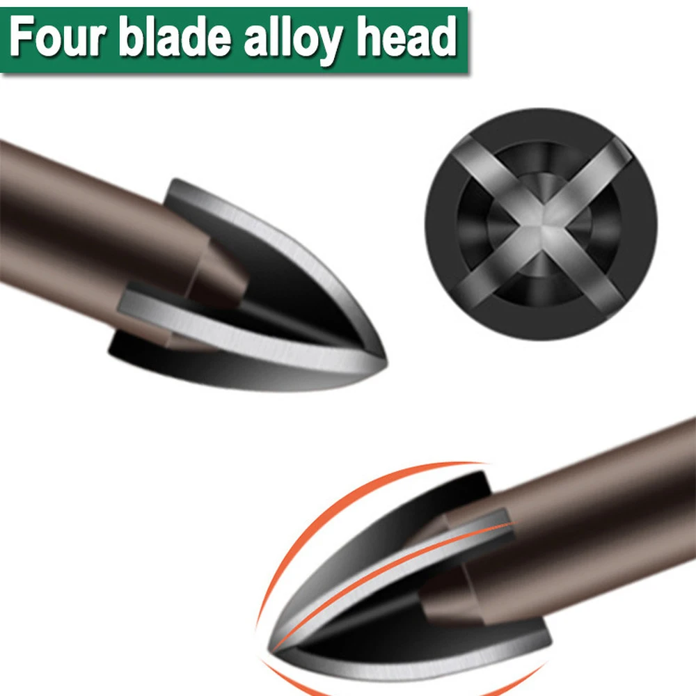 drill bits cross hex tile bits glass ceramic concrete hole opener alloy triangle drill size 3/4/5/6 mm glass bits