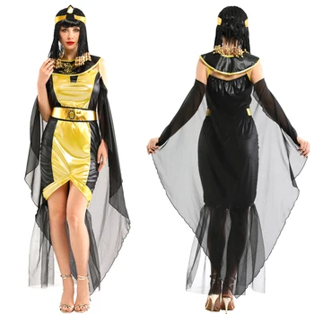 Halloween Ancient Egypt Egyptian Pharaoh Empress Cleopatra Queen Costume Cospaly Cleopatra Egypt Masquerade Costume