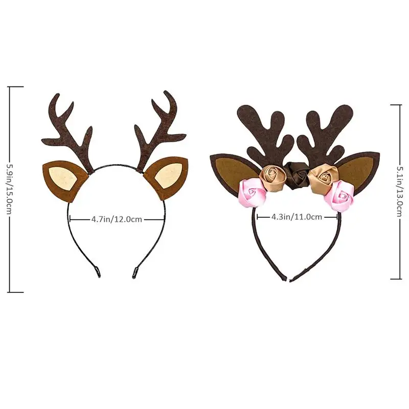 SIQUK Weihnachts Party Set - 6 Haarreifen & 6 Brillen Mit Rentier & Weihnachtsbaum Motiven