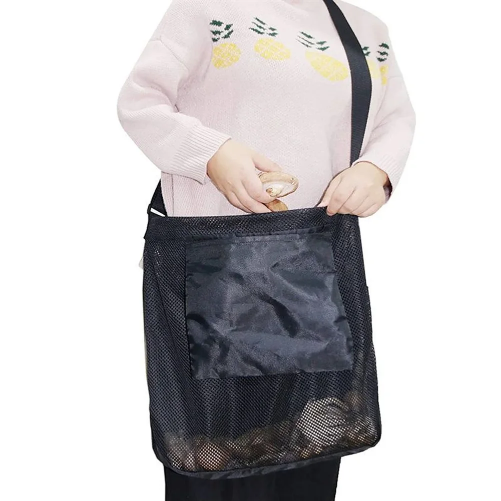 Mushroom Foraging Bag Mesh Foraging Harvesting Bag Mushroom Hunting Polyester Camping Cooking Supplies 42*42cm Picnic Bags