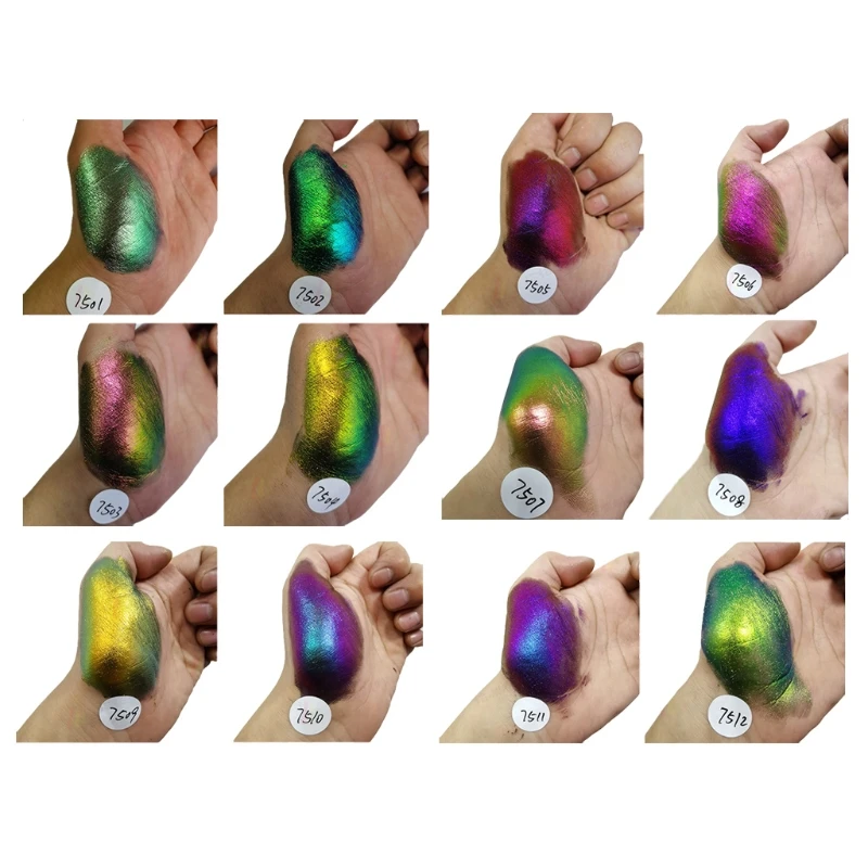 Color Shifting Changing Powder Glitter Metallic Paint Dry Pigment for Epoxy Resin Craft DIY Jewelry Making Toning