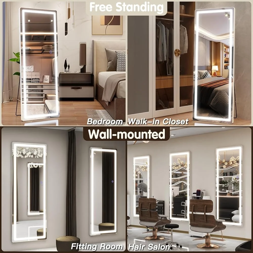 Lighted Full Length Floor or Wall Mirror 5