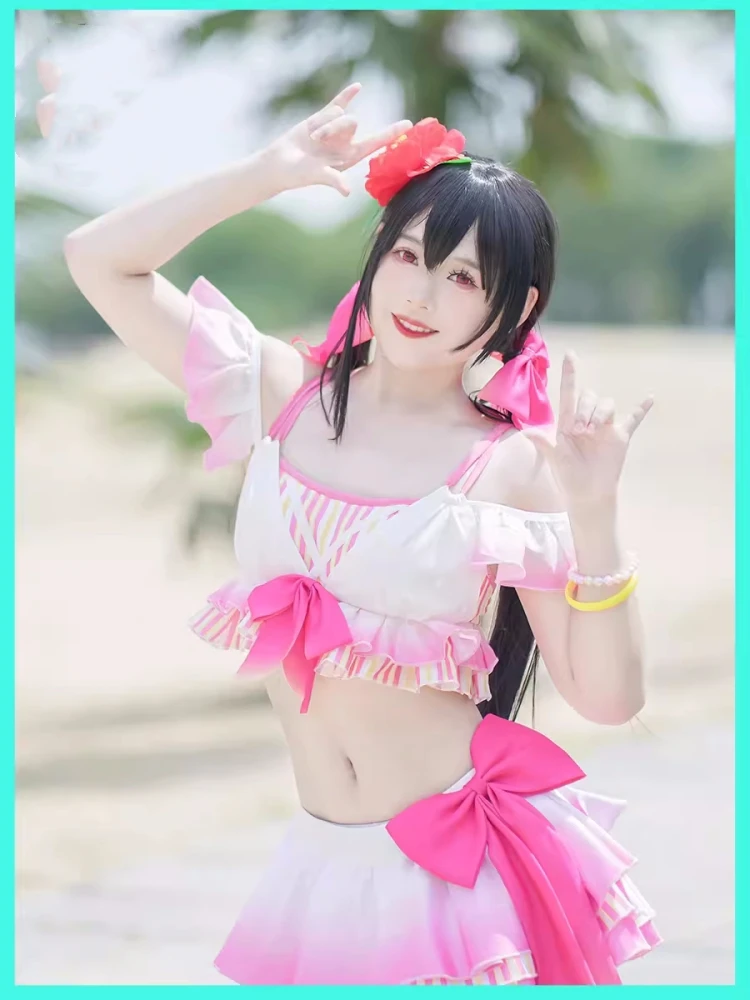 

Женский купальник для косплея Нико Ядзава из аниме Lovelive, летний пляжный купальник, костюм для пения, новинка 2024
