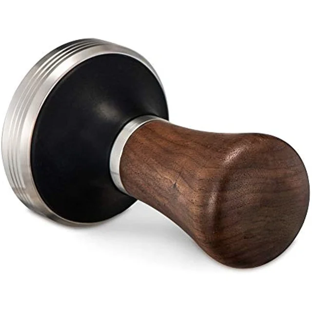 Kávéhorlatos Dió Fa Fogantyú Állítható Rozsdamentes Acél Eszpresszó Por 51Mm 53 Mm 58 -Es Kávézó Kalapács Kávé Szerszámok Barista Számára - Image 5