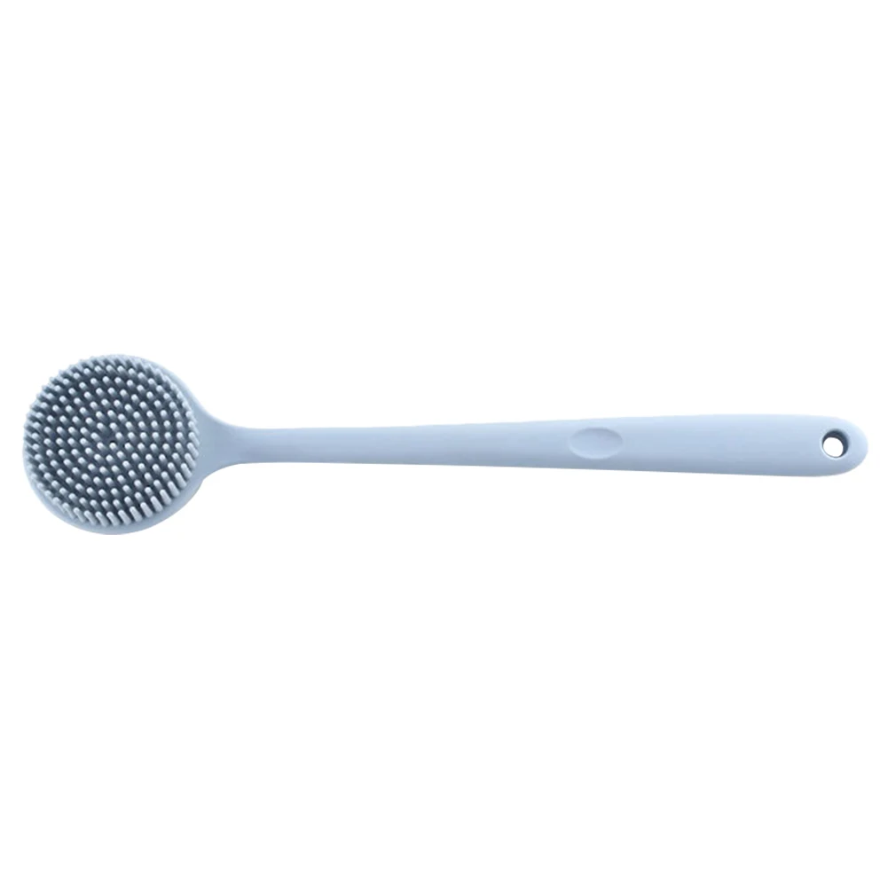 Silicone Bath Brush Long Handle Back Scrubber Soft Bristles Exfoliating Brush Non-Slip Promote Blood Circulation for Men Women