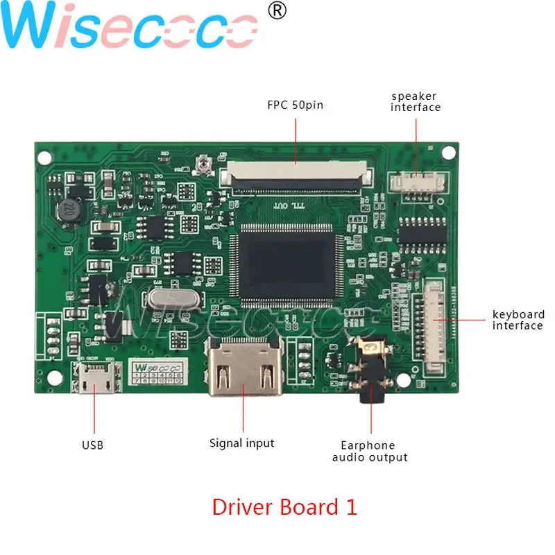 Scheda Driver LCD VGA + 2AV Per Schermi 6.5-9 Pollici AT065TN14 AT070TN92 800x480