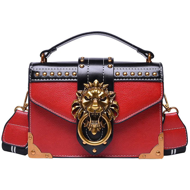 Women's singles shoulder bag PU leather handbag Large capacity crossbody bag European and American retro bags
