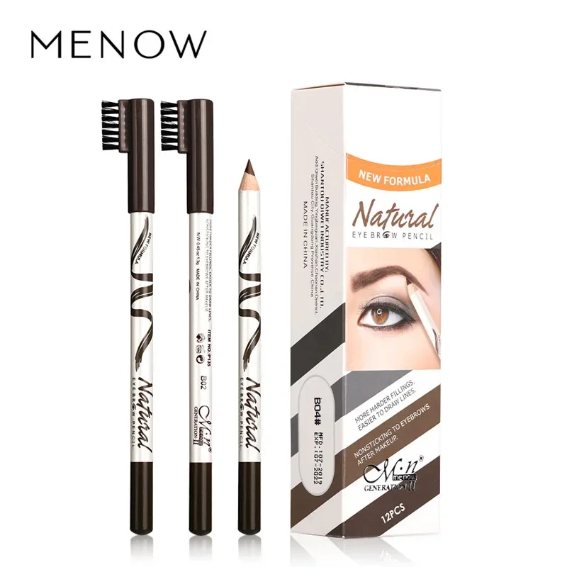 1Pcs eyebrow Waterproof Black Brown Coffee Eyebrow Tattoo Pencil Long-lasting Eyebrow Enhancer with Brush Makeup Cosmetic Tools 4