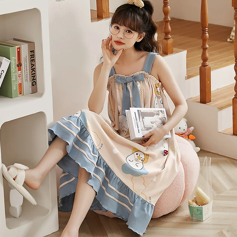 Plus Size Night Dress Women's Cotton Nightgowns Sexy Nightdress Female Nightie Elegant Sleepwear Summer Dresses Home Clothes women nightgowns women nightdresses sleeping dress