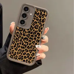 Leopard Elegance Sky Eye Ladder Phone Case Cover - Galaxy S23 Ultra 5G (Z071 - Brown)