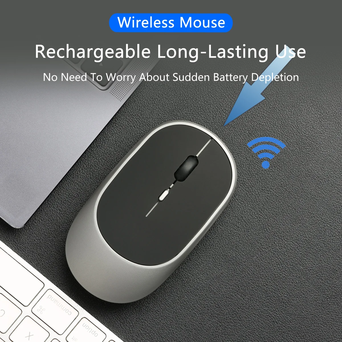 Wireless Mouse Bluetooth 2.4G Portable Silent Ergonomic Gaming Mouse Laptop iPad Tablet Notebook Mobile Phone Office