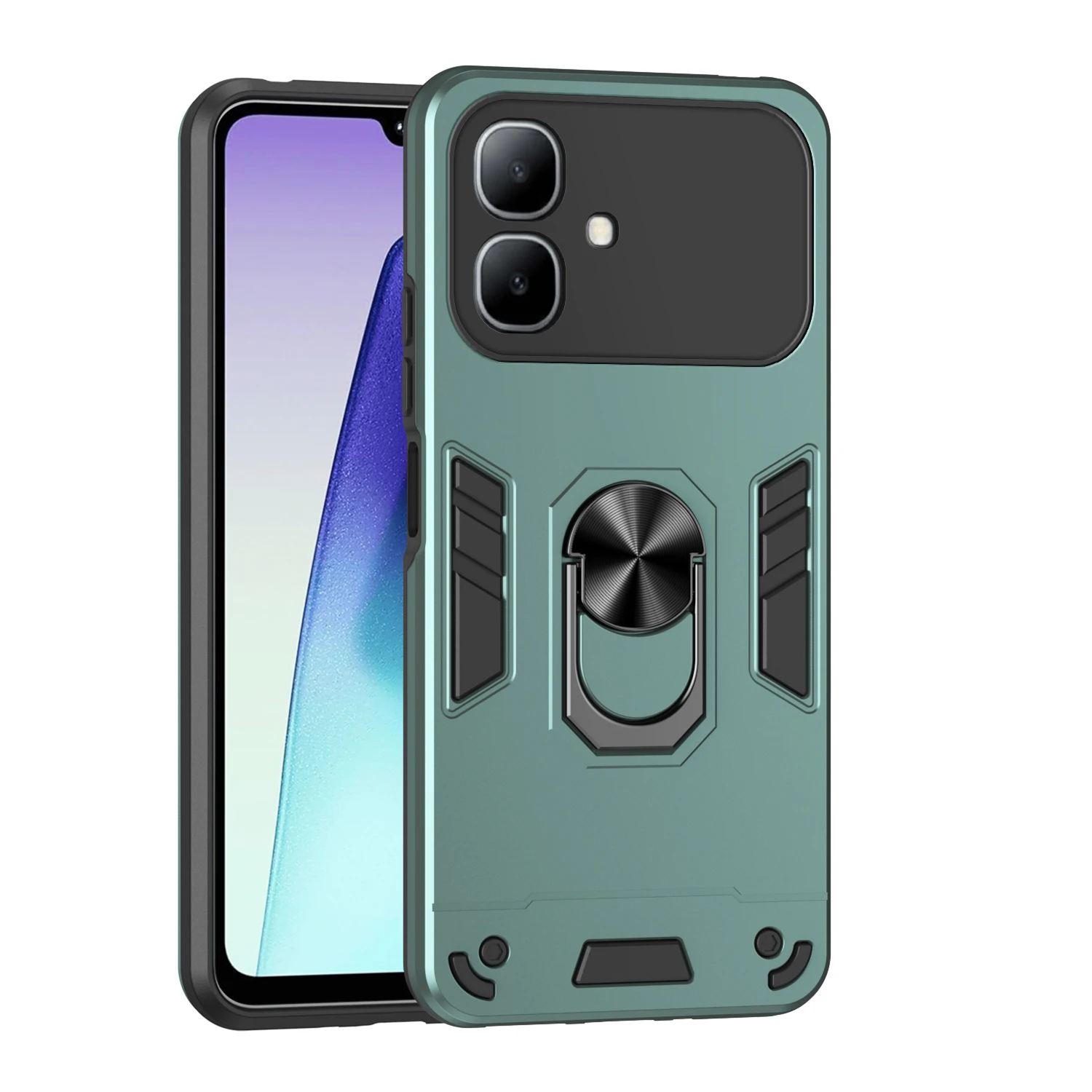 Military Armor Shockproof Protective Case with Ring Stand Holder
