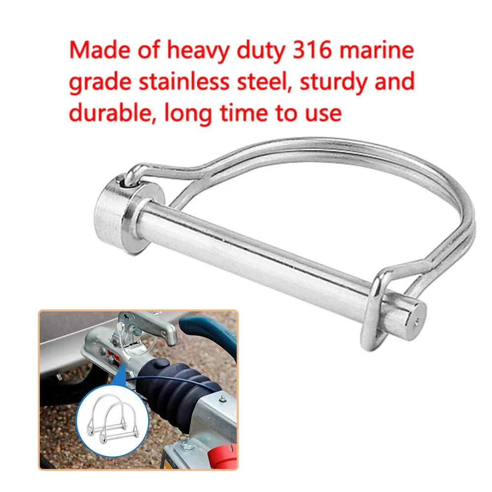 Stainless Steel Quick Release Pin Round Arch Wire Shaft Locking Pin Safety Coupler Retainer Farm Trailers Wagons Lawn Garden stainless steel ball lock pins