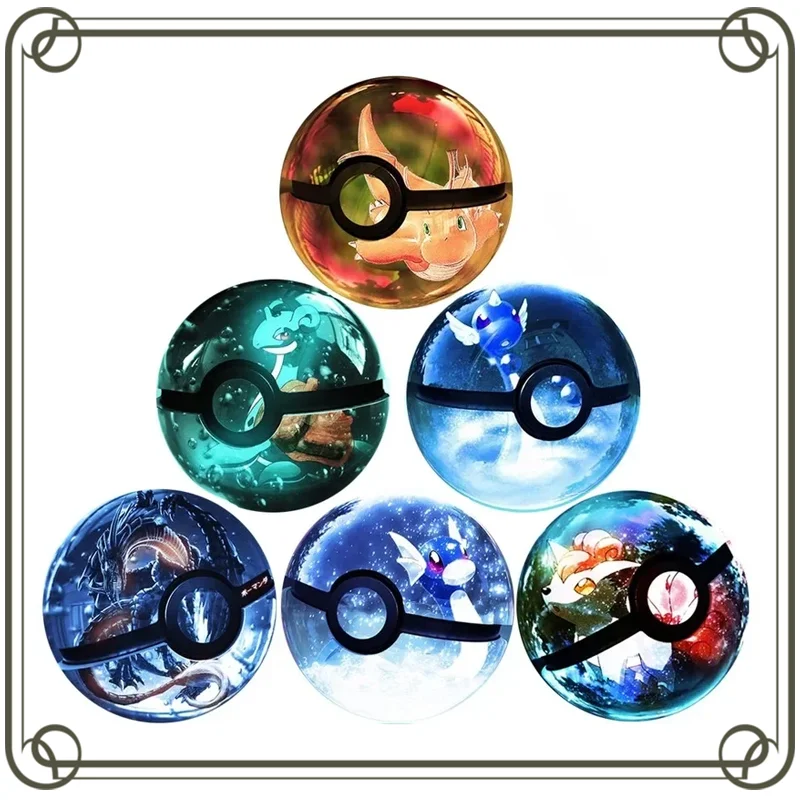 

Crystal Pokemon Ball Pokeball Light Base LED Pokemon Kids Toy Children Christmas Gifts Mew Mewtwo Pikachu