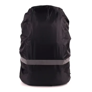 Flintronic Backpack Waterproof Cover, 2 Pack Reflective Rucksack Cover, High Visibility Backpack Cover For Cycling, Running & Hiking (M 30-40L, Green & Orange