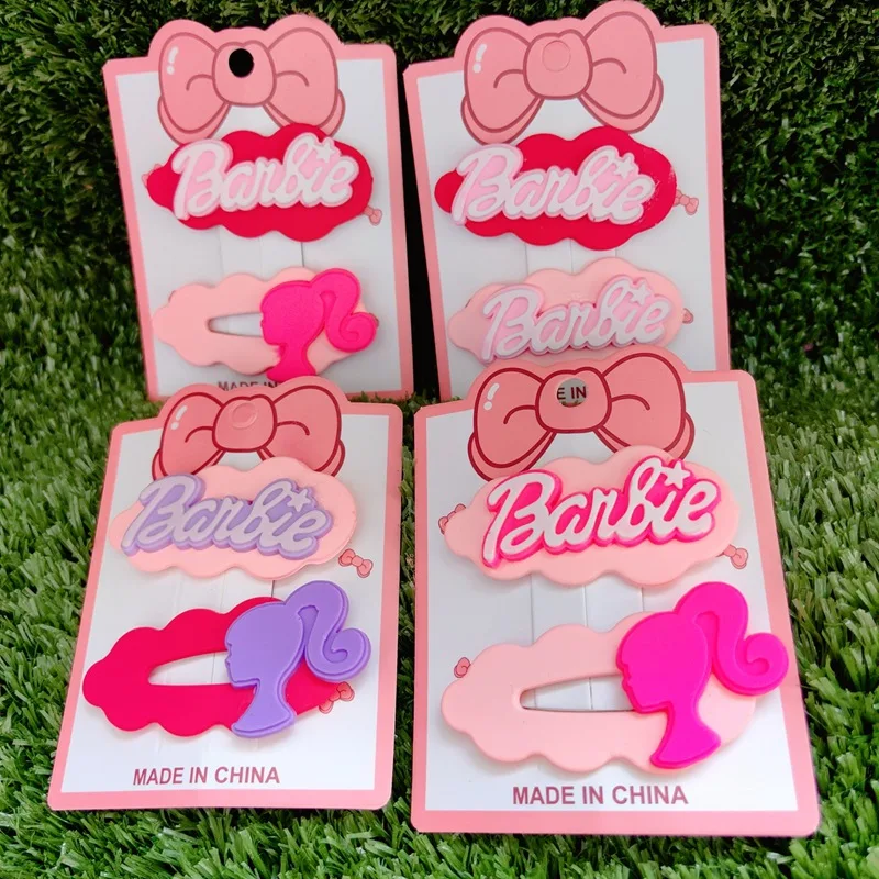 

2Pcs/set Kawaii Barbie Cloud Hairpin Headwear Sweet Girls Pink Bb Clip Fashion Barrettes Hair Clips Headdress Hair Accessories