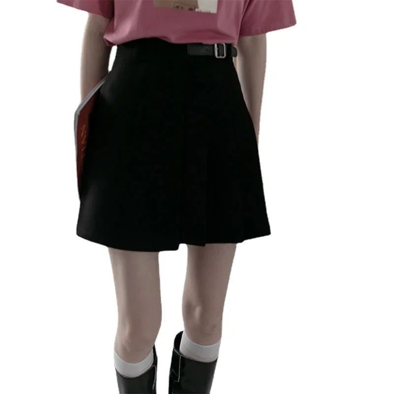 High Waist Pleated Skirt Women Summer Half-length Skirt Female Irregular Thin A-line Short Spring New Mini Skirt