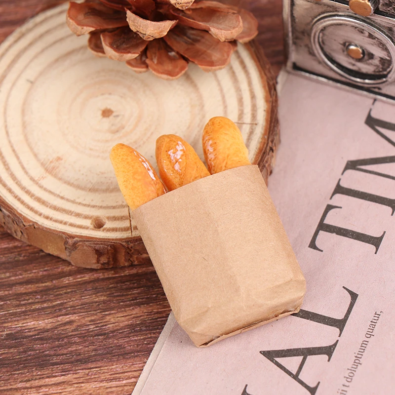 1 Set Fake Croissant Mini Food Bread Ornament Miniature Dollhouse Decor Furniture Toys Dollhouse Accessories Home Craft 3
