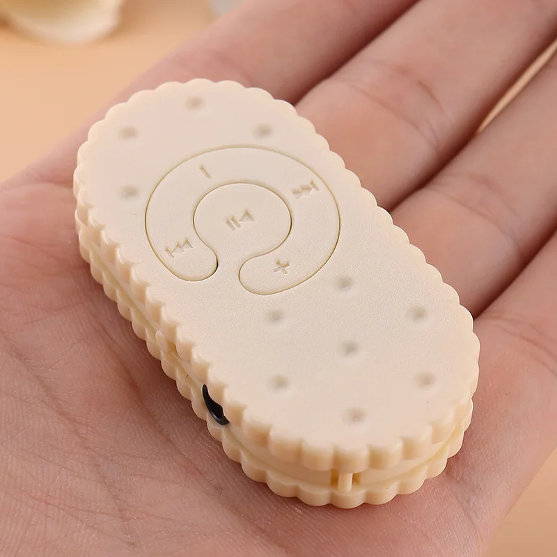 Cute Cartoon Mp3 Portable Student Mini Clip Biscuit Card MP3 High Quality Music Player Children's Gifts