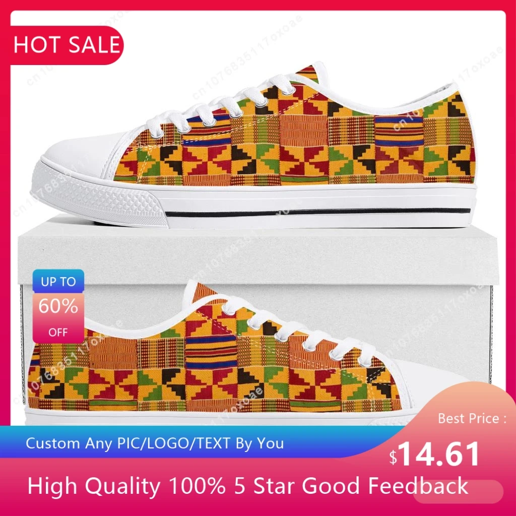 

African Ethnic Culture Design Low Top Sneakers Mens Womens Teenager High Quality Canvas Sneaker couple Casual Shoes Custom Shoe