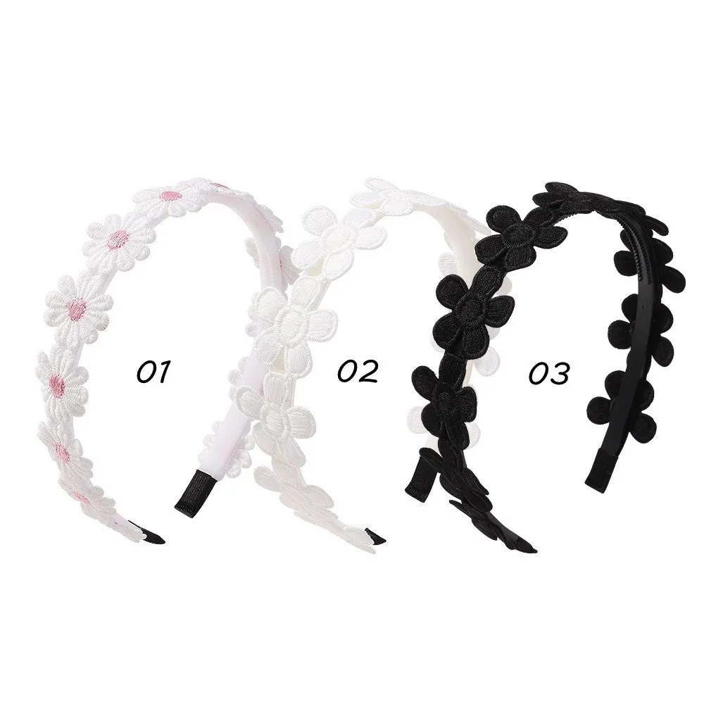 Girls Polyester Flower Headband for Birthday Party