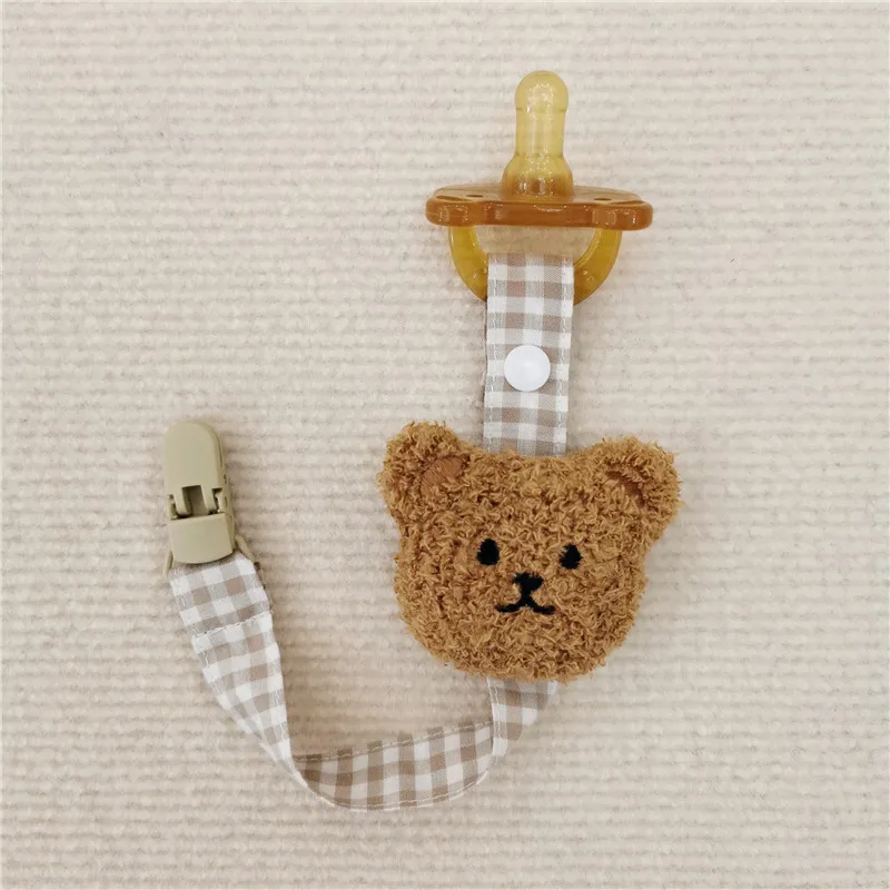 Cute Bear Baby Pacifier Clip Chain Dummy Holder Soother Pacifier Clips Strap Nipple Holder Infant Feeding Babies Accessories Baby & Maternity