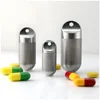 Portable Tiny Pill Organizer for Travel Purse Pocket,Titanium Pill Case Waterproof Pill Container with Stainless steel keychain 6